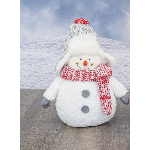 Snowman With Gray Pom Pom Hat