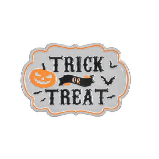 Trick Or Treat Jack-o-Lantern Metal Sign