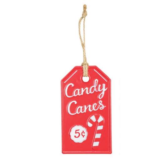 Candy Canes Tag - Red