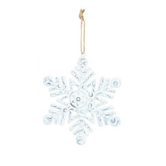 Snowflake Hanging Decor - White
