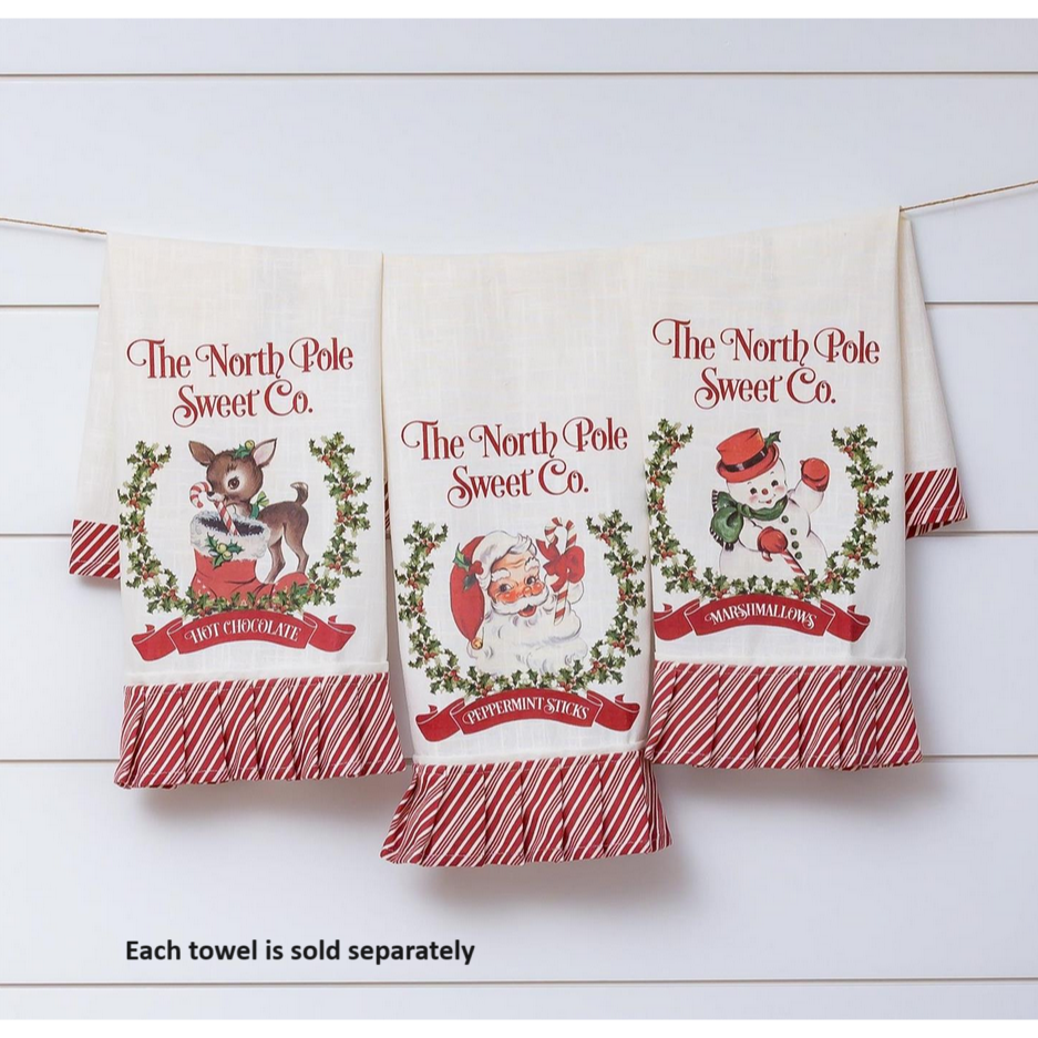 Vintage Tea Towel - Santa