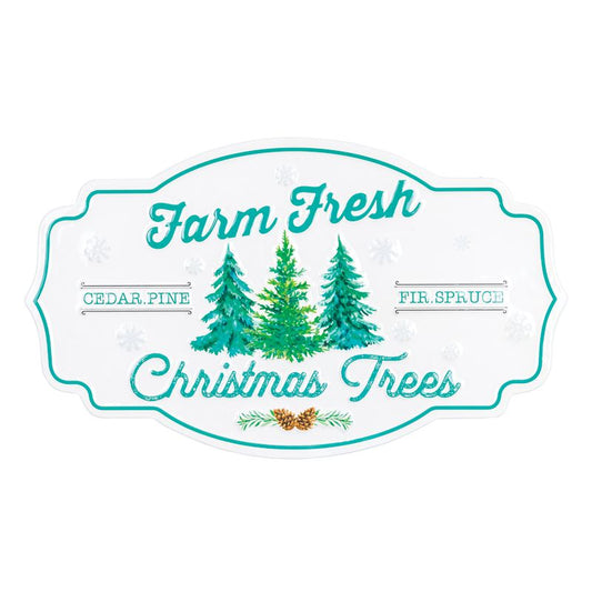 Farm Fresh Christmas Trees Metal Sign