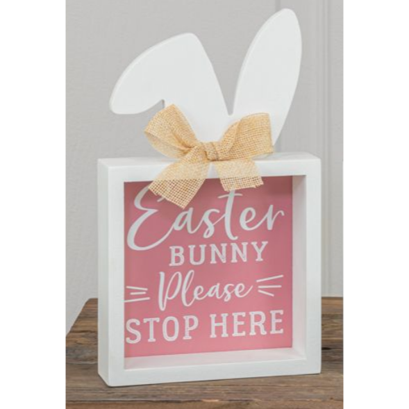 Easter Bunny Stop Here Box Sign