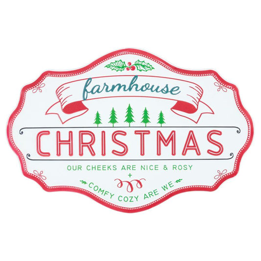 Farmhouse Christmas Metal Sign