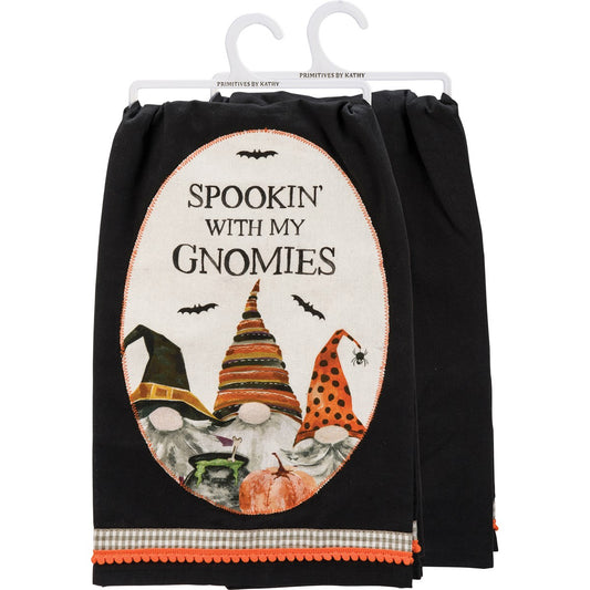 Spookin' With My Gnomies Kitchen Towel