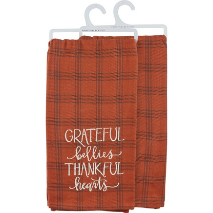 Grateful Bellies Thankful Hearts Kitchen Towel