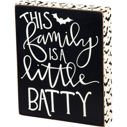 Little Batty Block Sign