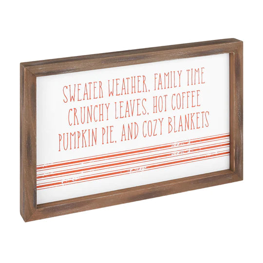 Sweater Weather Framed Sign
