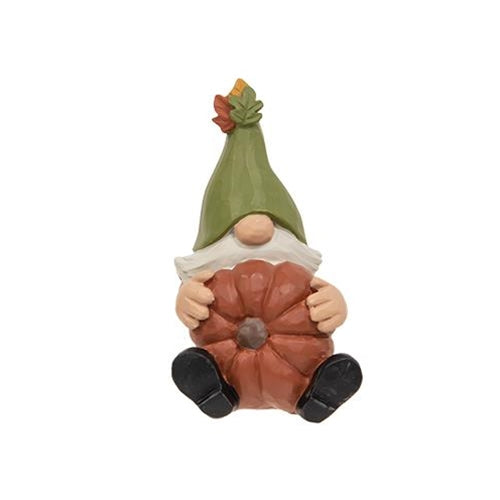 Resin Sitting Pumpkin Gnome