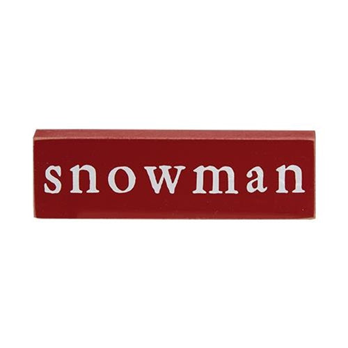 Snowman Block Sign