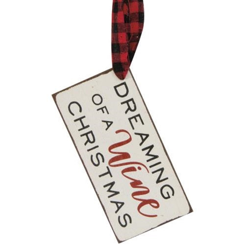 Dreaming of a Wine Christmas Ornament