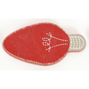 Small Light Bulb Cutout - Red