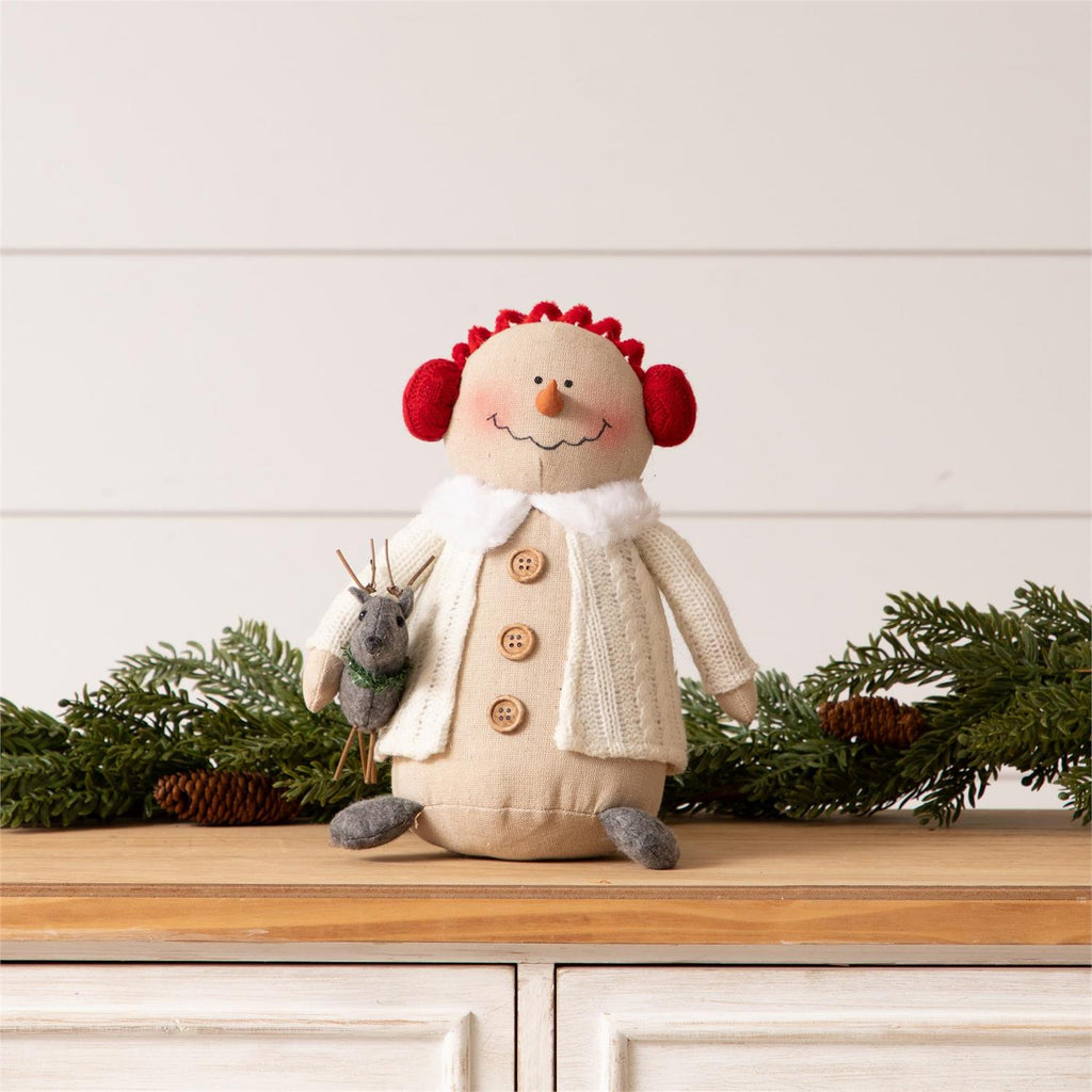Snowman Holding Reindeer