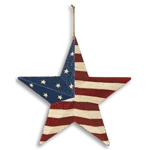 Hand Painted Americana Star, 12"