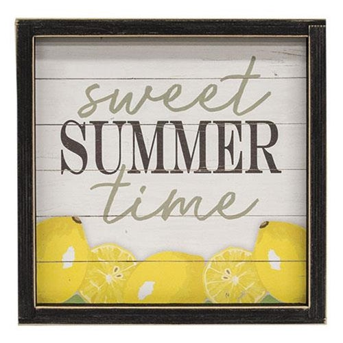 Sweet Summer Time Lemons Framed Sign