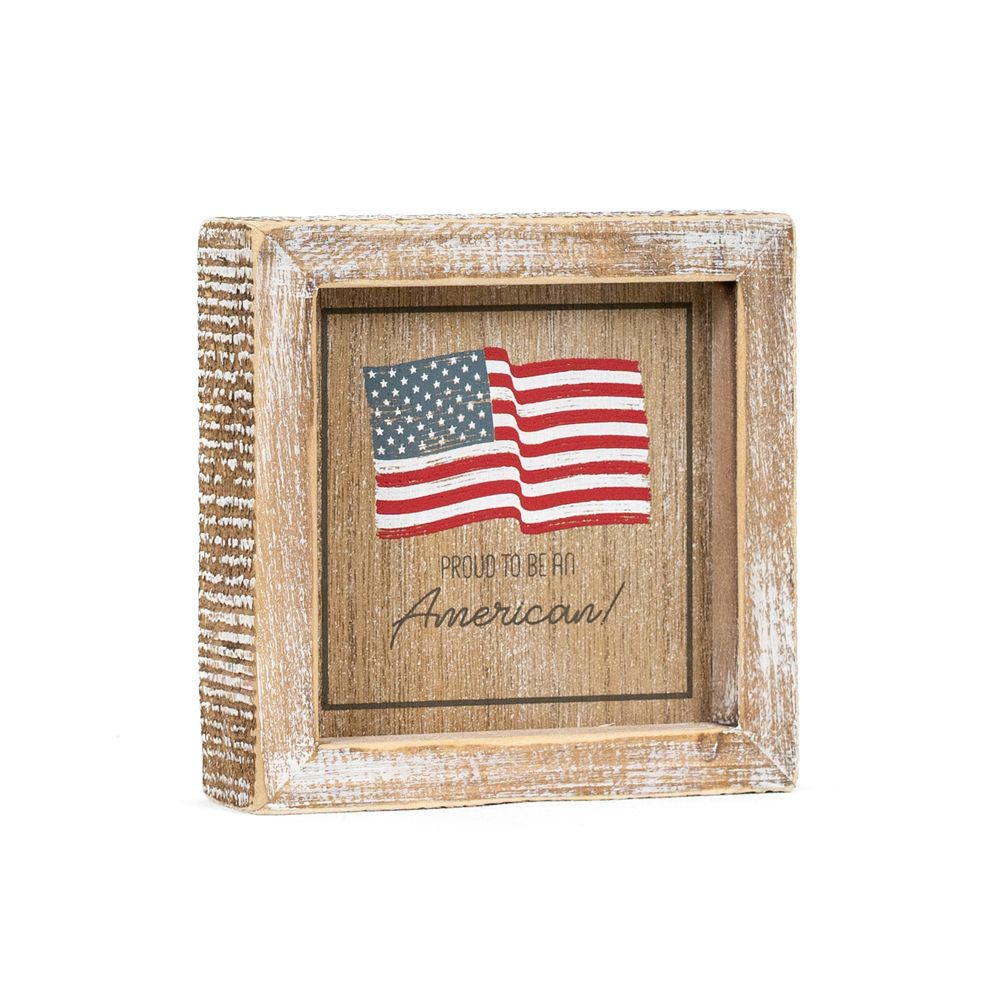 Bee/Proud To Be An American Reversible Sign