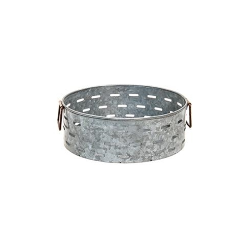 Olive Bucket Style Metal Tray - Medium