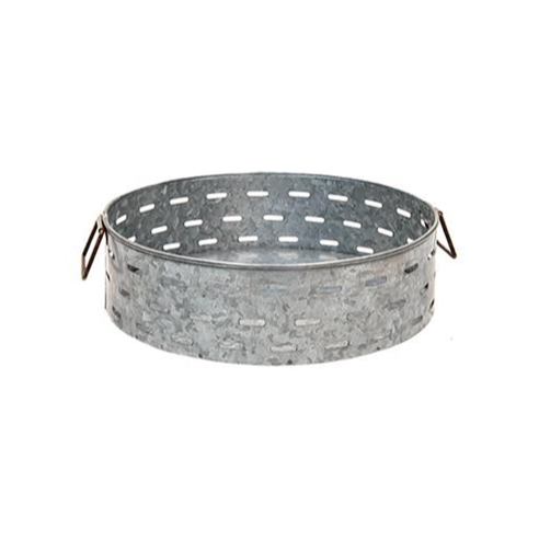 Olive Bucket Style Metal Tray - Large