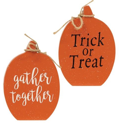 Reversible Pumpkin - Trick or Treat/Gather Together