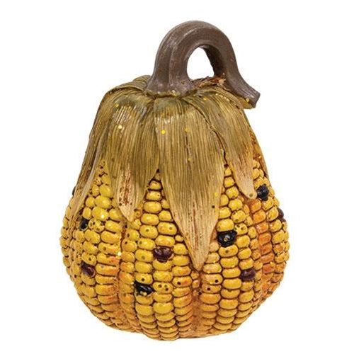 Resin Corn Cob Pumpkin - Yellow