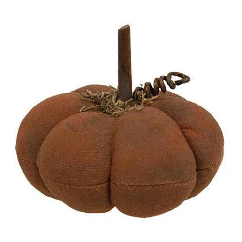 Orange Distressed Fabric Pumpkin