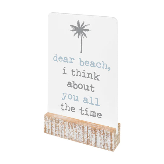 Dear Beach Tabletop Sign