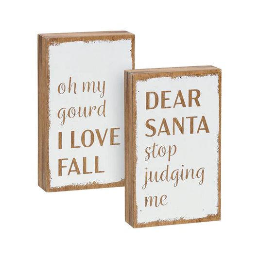 Oh My Gourd/Dear Santa Jute Block