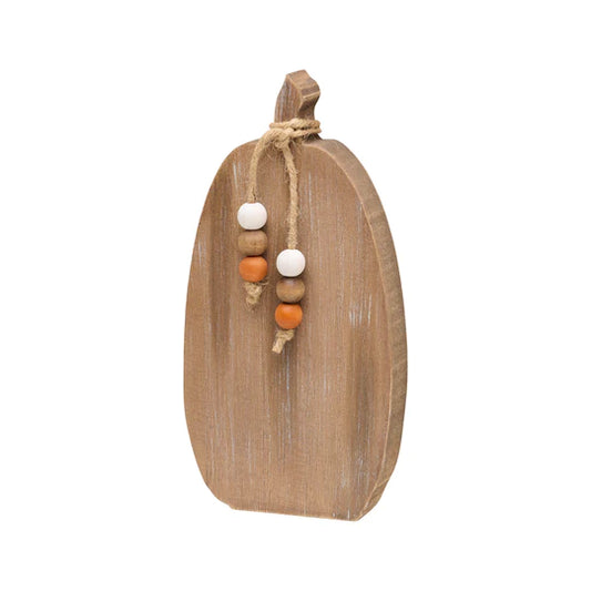 Wood Washed Tall Pumpkin - Small