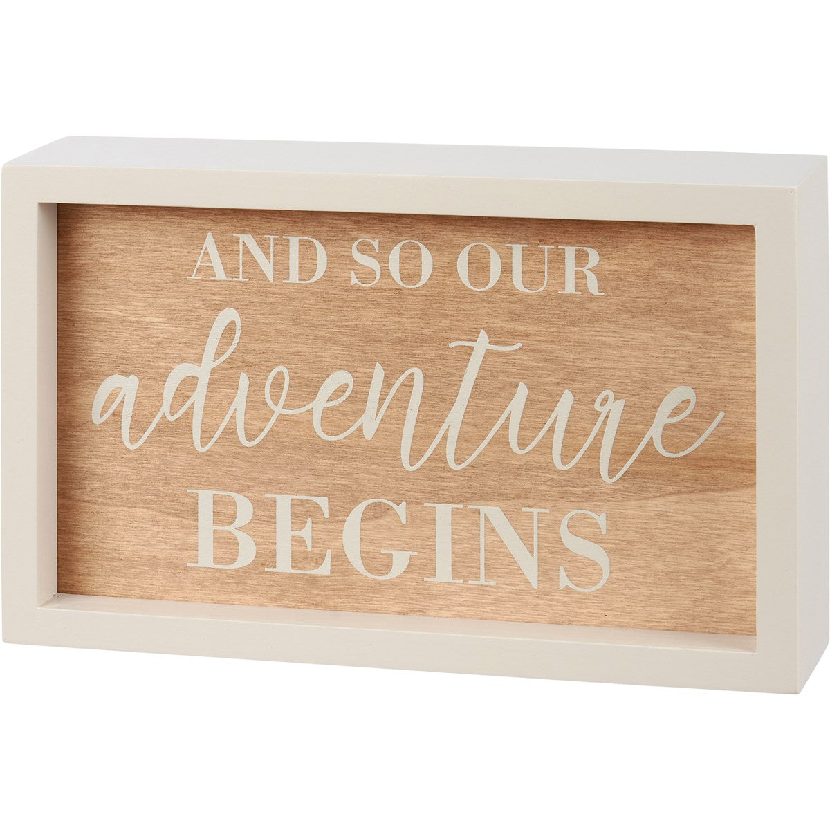 Our Adventure Begins Box Sign