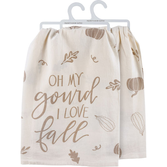 Oh My Gourd I Love Fall Kitchen Towel