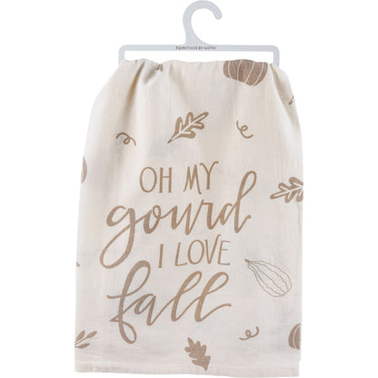 Oh My Gourd I Love Fall Kitchen Towel