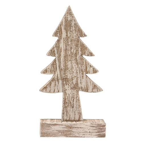 Rustic Wood Tree - White
