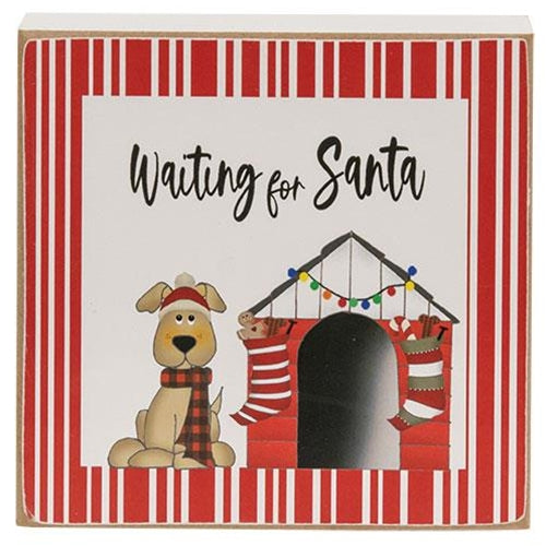Waiting for Santa Square Block