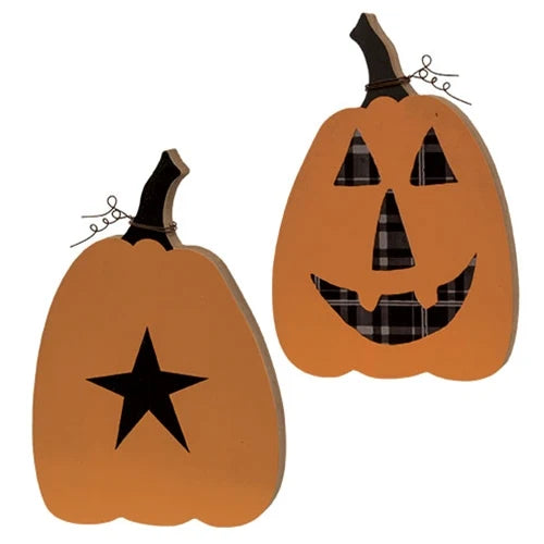 Reversible Chunky Pumpkin Sitter - Orange