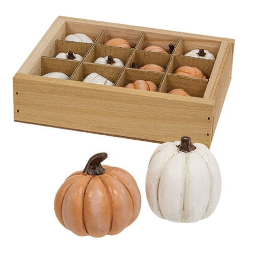 Mini Resin Pumpkin - Cream