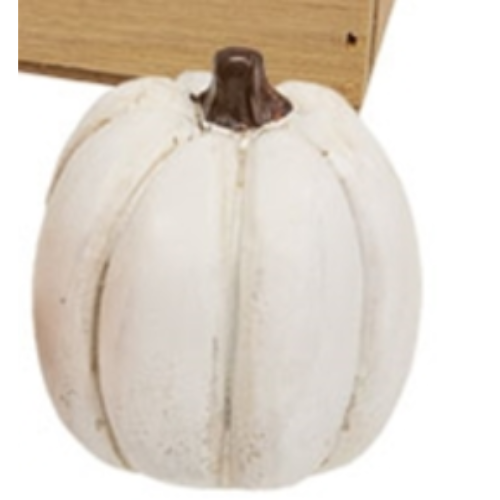 Mini Resin Pumpkin - Cream