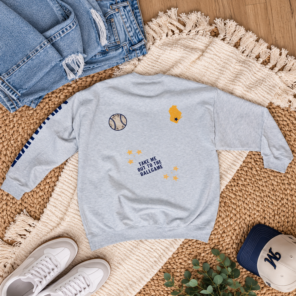 Milwaukee Baseball Crew Neck Sweatshirt