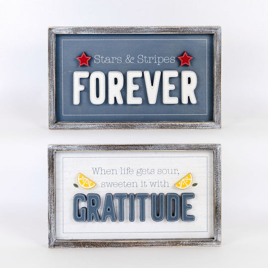 Stars & Stripes/Gratitude Sign