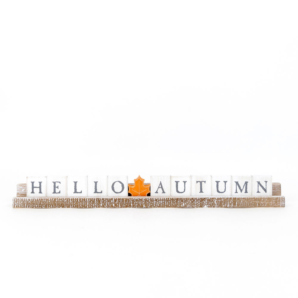 Hello Autumn Ledgie Sign