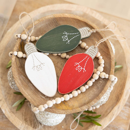 Light Bulb Hanging Decor - Set of Three