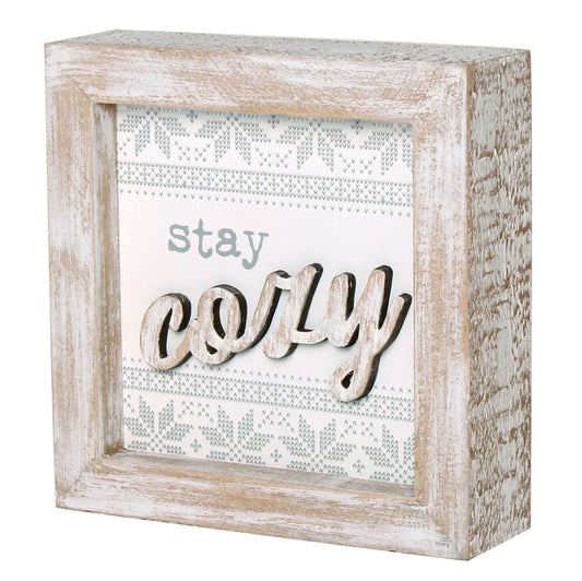 Cozy Sweater 3D Framed Box Sign